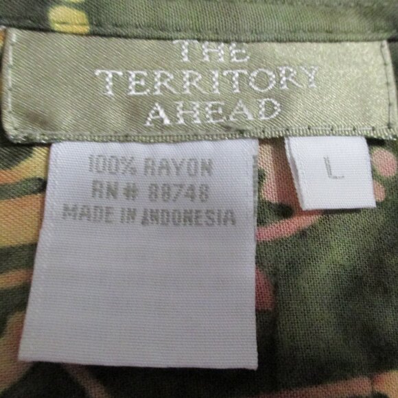 Vintage top, Territory Ahead button down textured embroidered blouse size L - Picture 2 of 7
